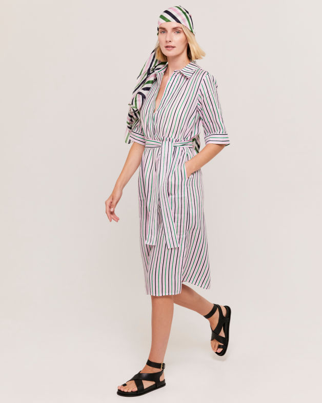 next linen stripe dress