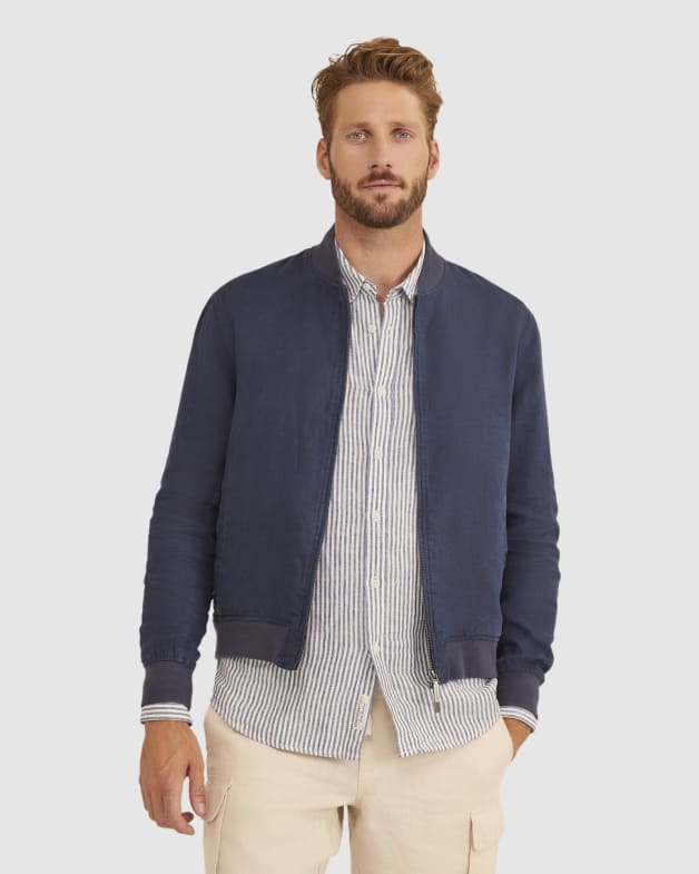 Onia Linen Bomber Jacket Review: It's a Great Transitional Fall Coat