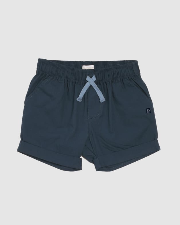 Navy blue baby shorts top
