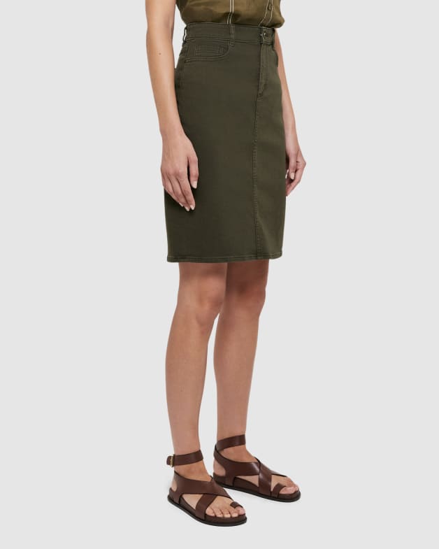 Khaki online dress skirt