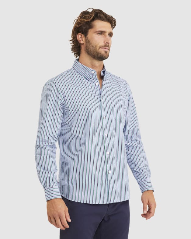 Bromwich Long Sleeve Regular Stripe Shirt