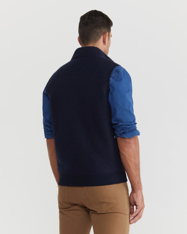 Grey fleece sales vest mens