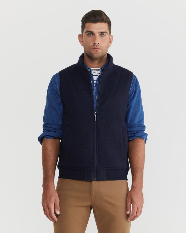 Mens fleece sales vest sale