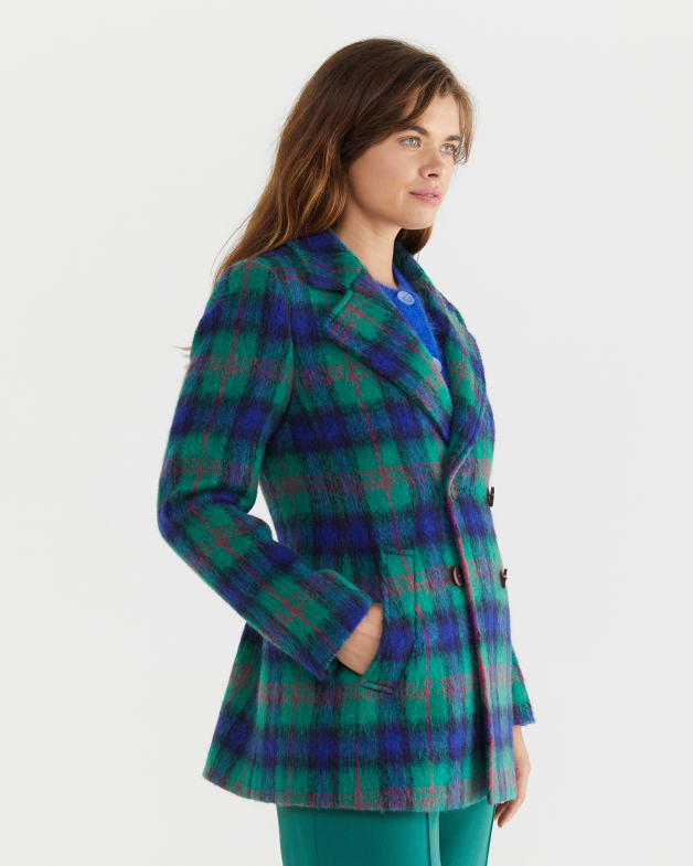 Green sale wool peacoat