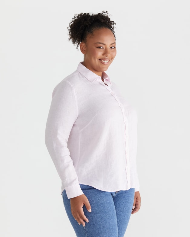 Plus size cheap womens linen tops