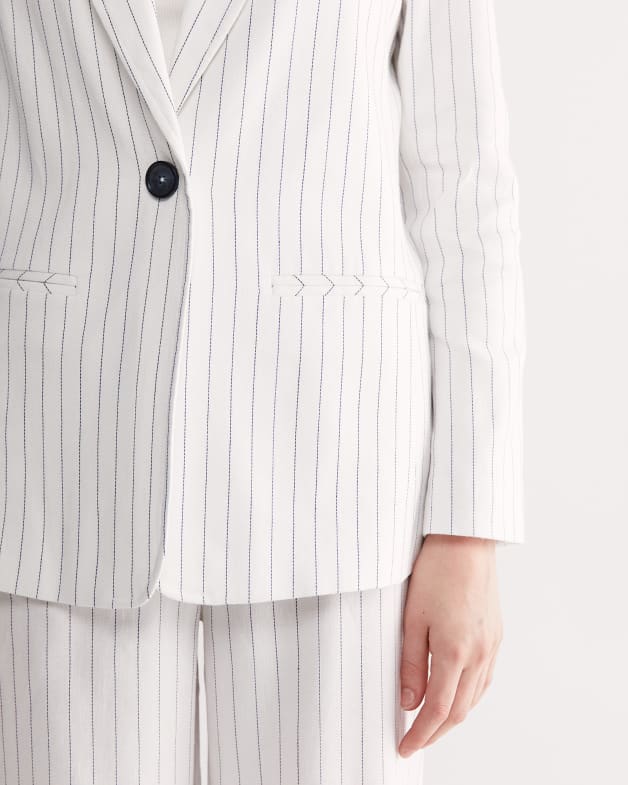 White pinstripe blazer shop