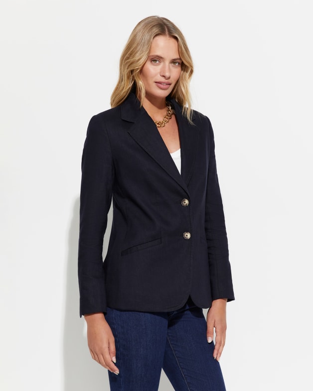 Classic womens navy blazer top