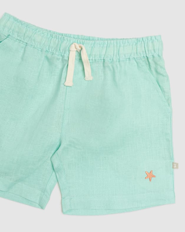 Linen baby shorts sale