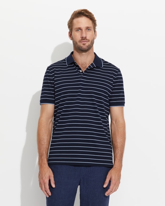 Stripe polo deals for men