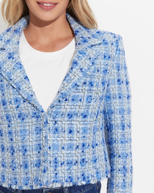 Navy tweed jacket outlet
