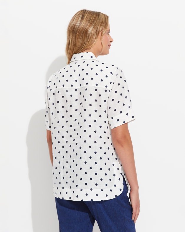Dory Spot Linen Shirt Sportscraft
