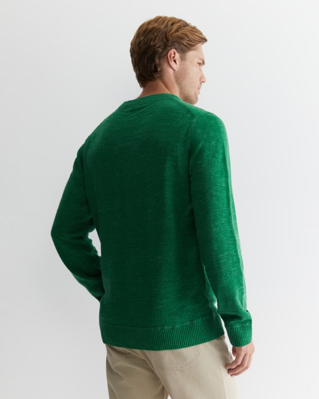 Green crew neck sweater mens sales