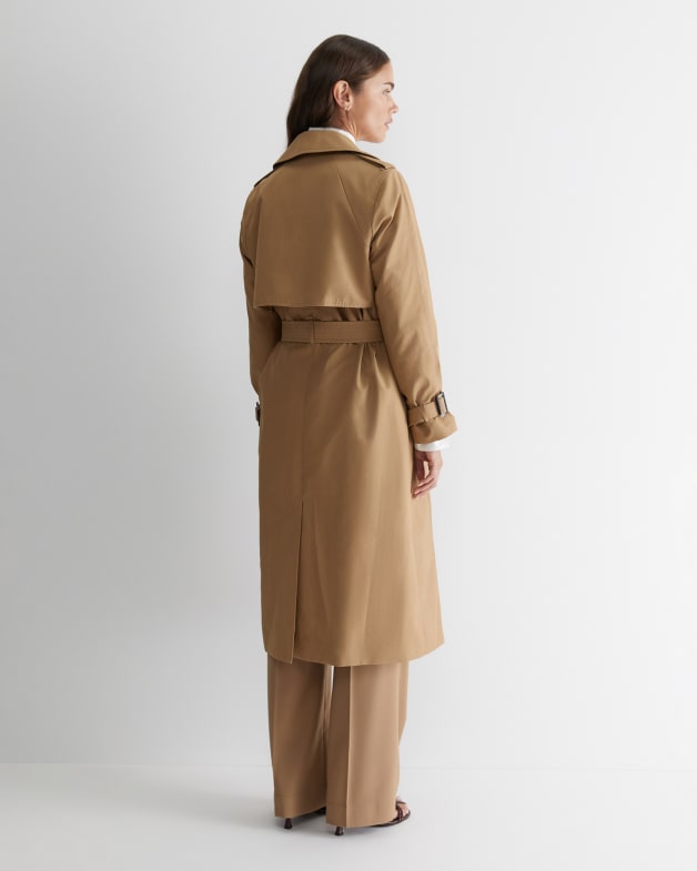 Audrey classic double breasted trench coat with detachable flannel liner & hood online