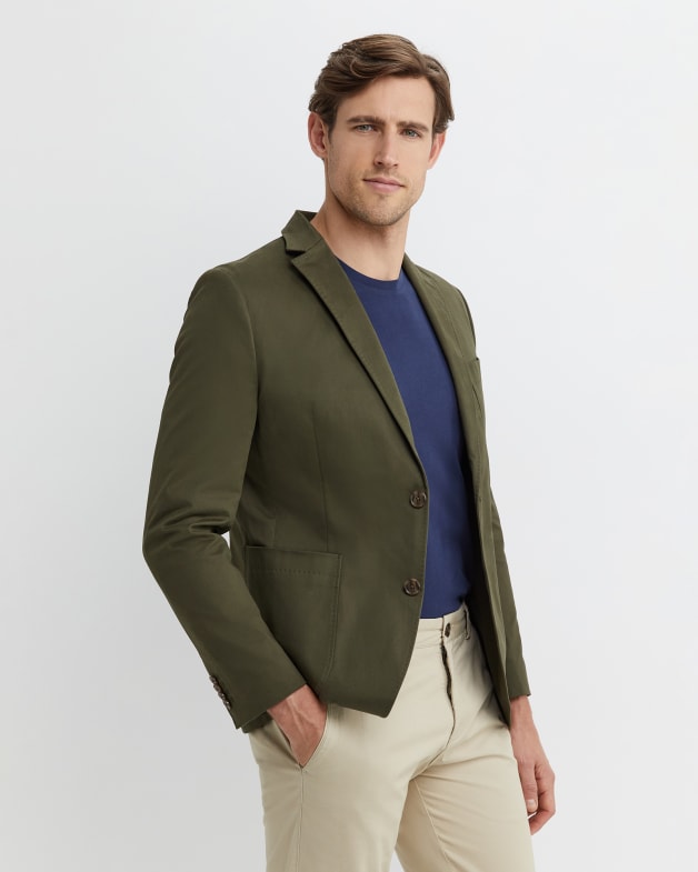 Barton Sports Jacket in Dark Khaki Sportscraft