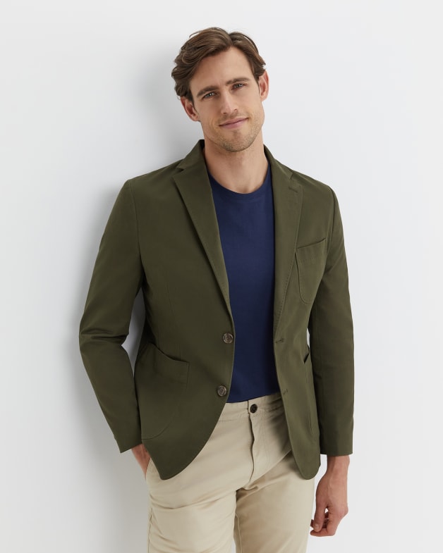 Barton Sports Jacket in Dark Khaki Sportscraft