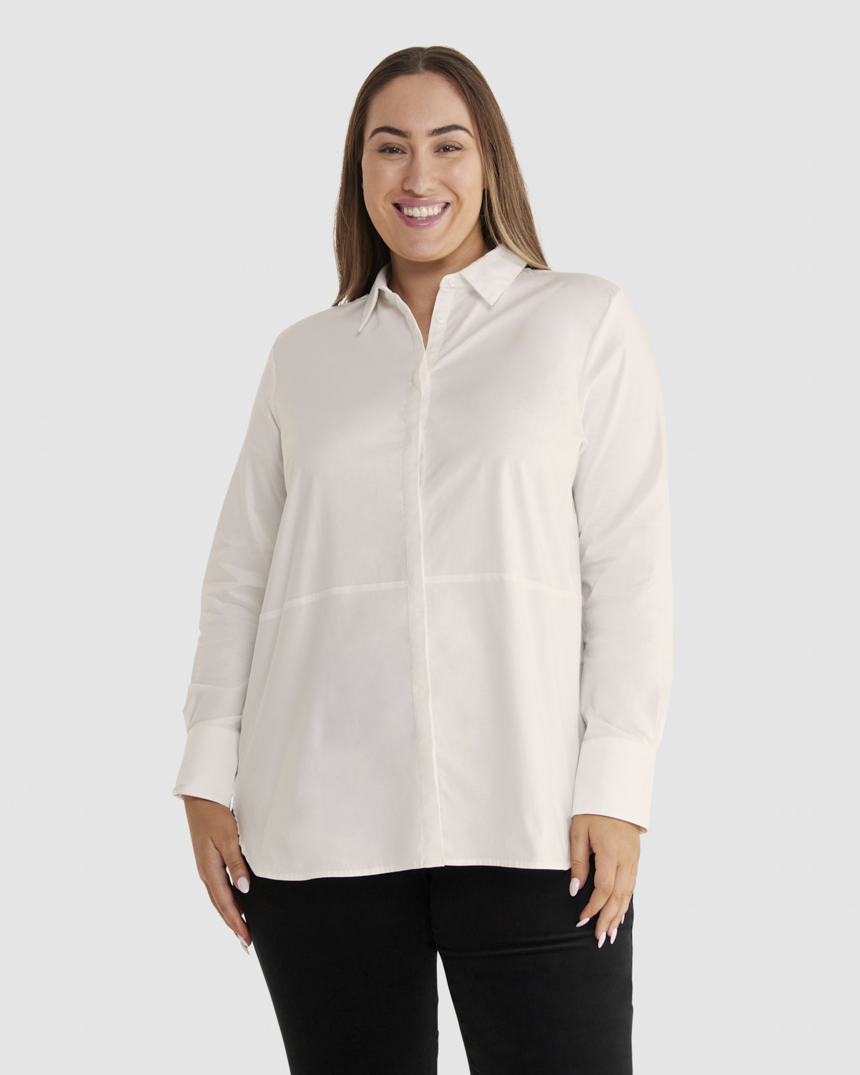 Geri Oxford Shirt in WHITE