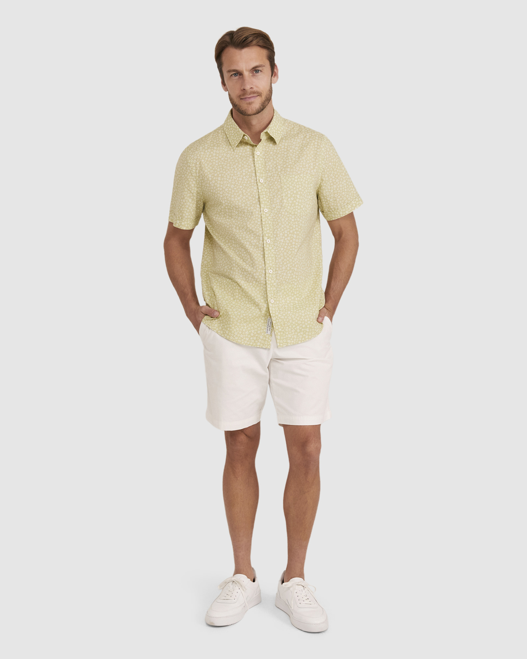 Stark Short Sleeve Shirt in LIGHT OLIVE