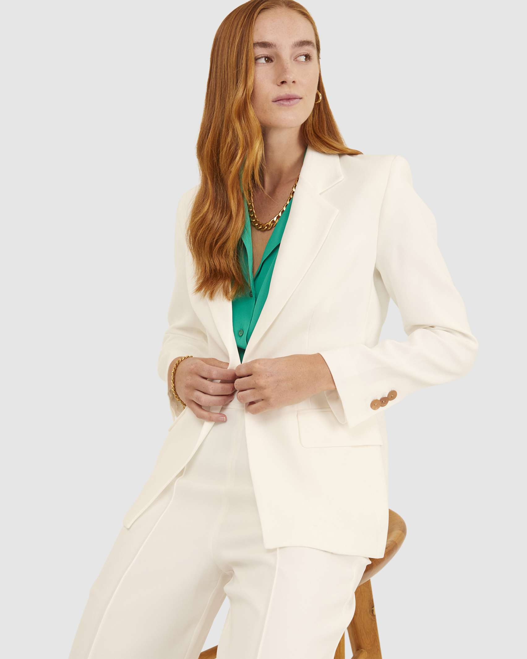 Tarni Wide Leg Pant in WHITE