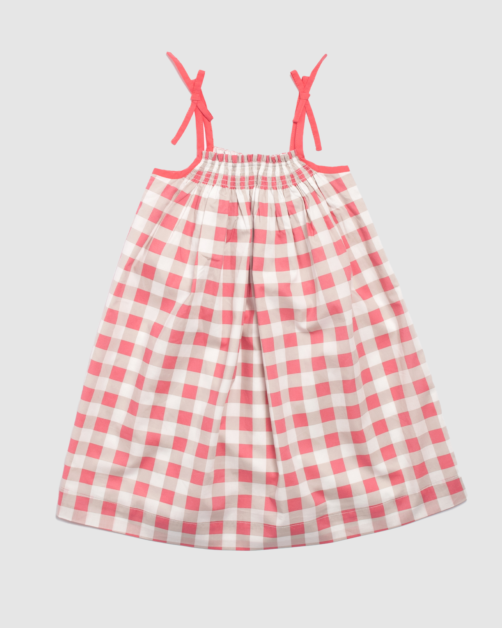 Cora Check Shirred Dress in MULTI CHECK