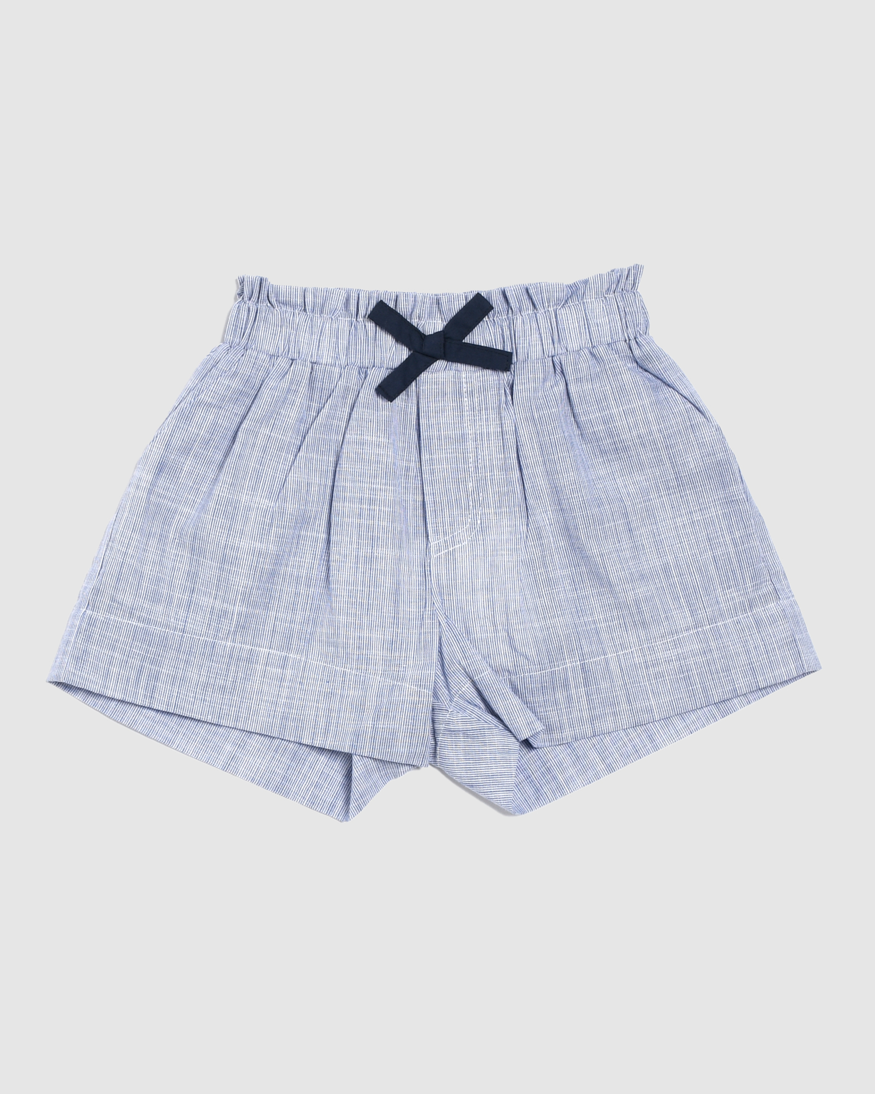 Mila Cotton Stripe Short in ANTIQUE BLUE