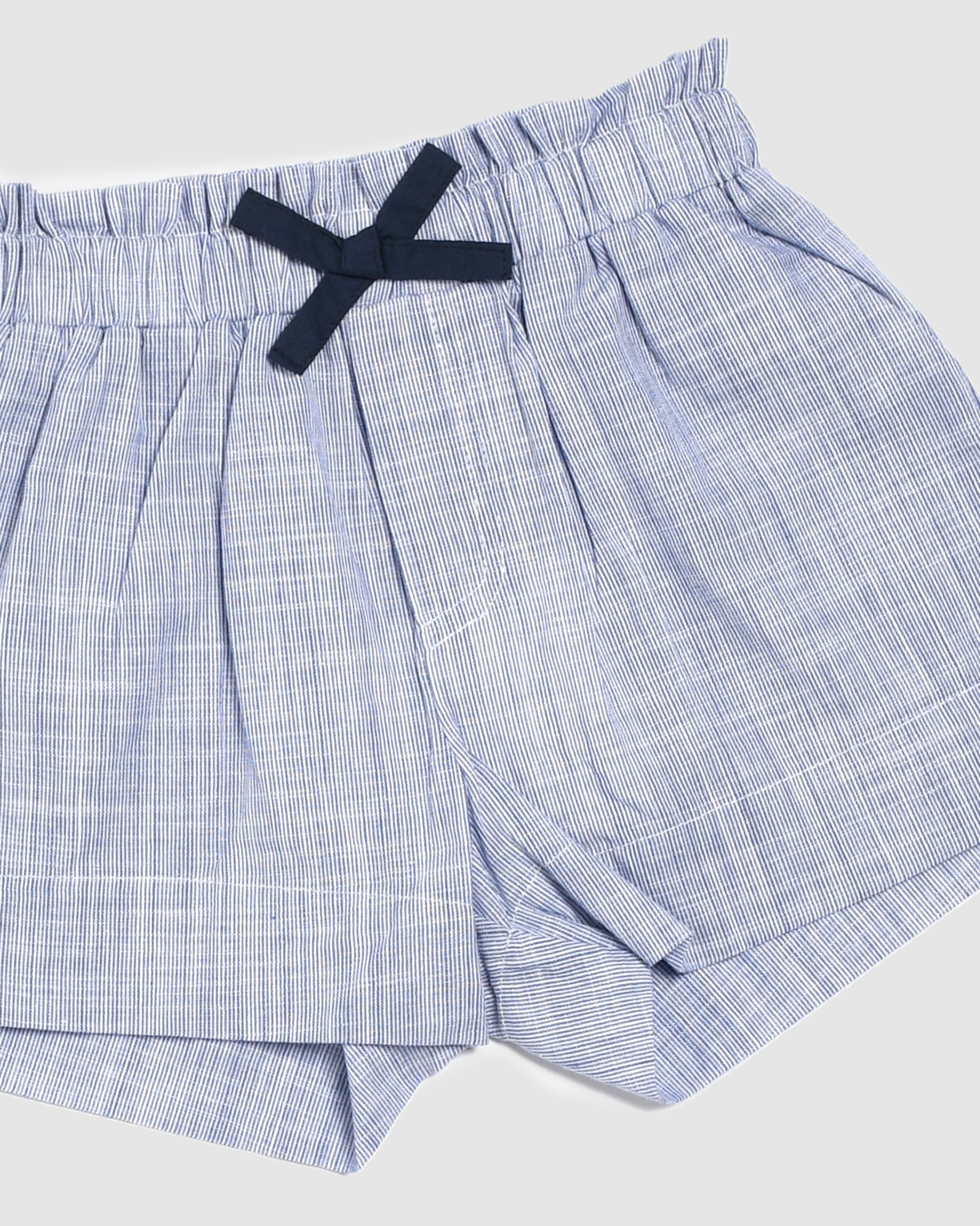 Mila Cotton Stripe Short in ANTIQUE BLUE