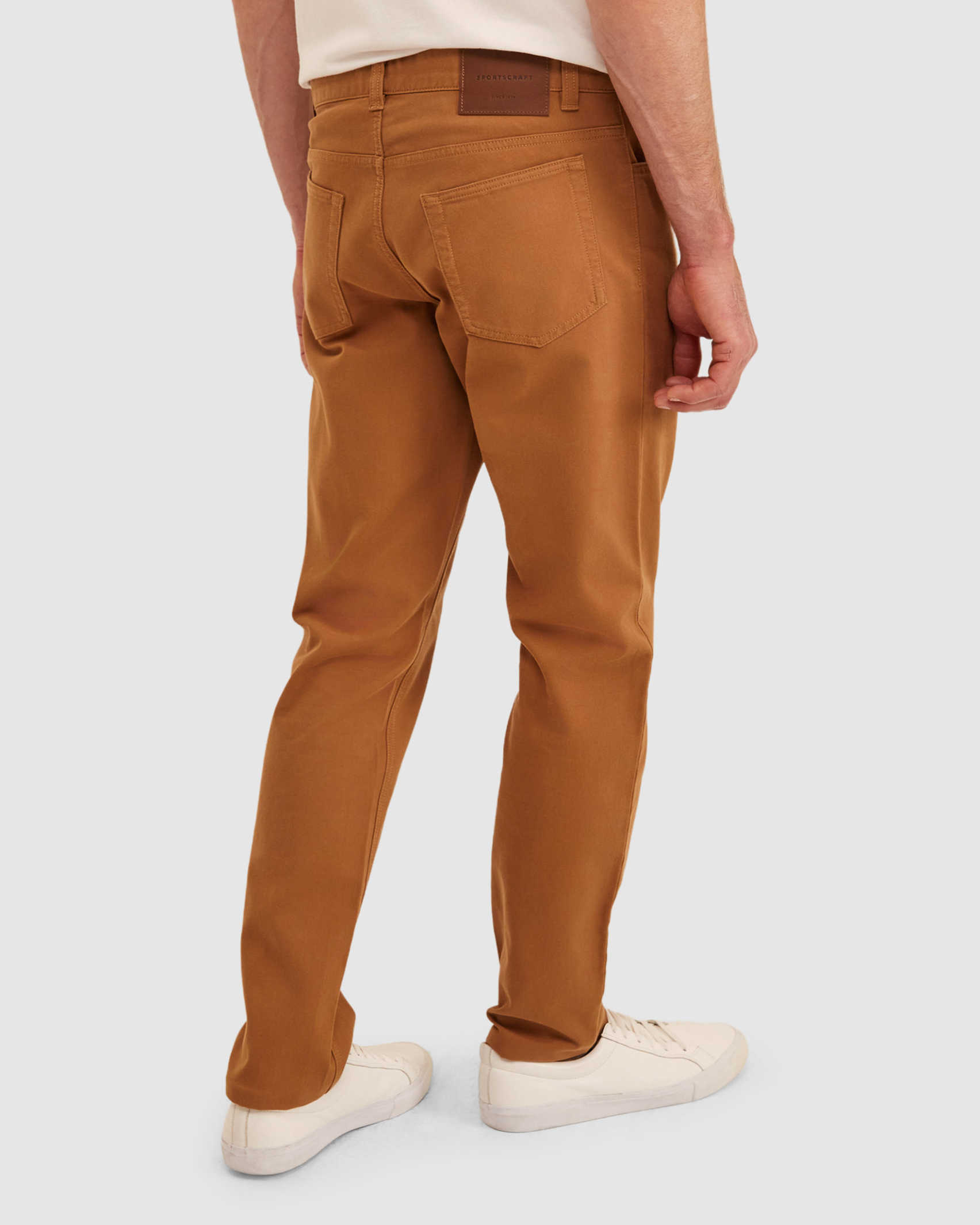 Tapered Bedford Jean in ALMOND