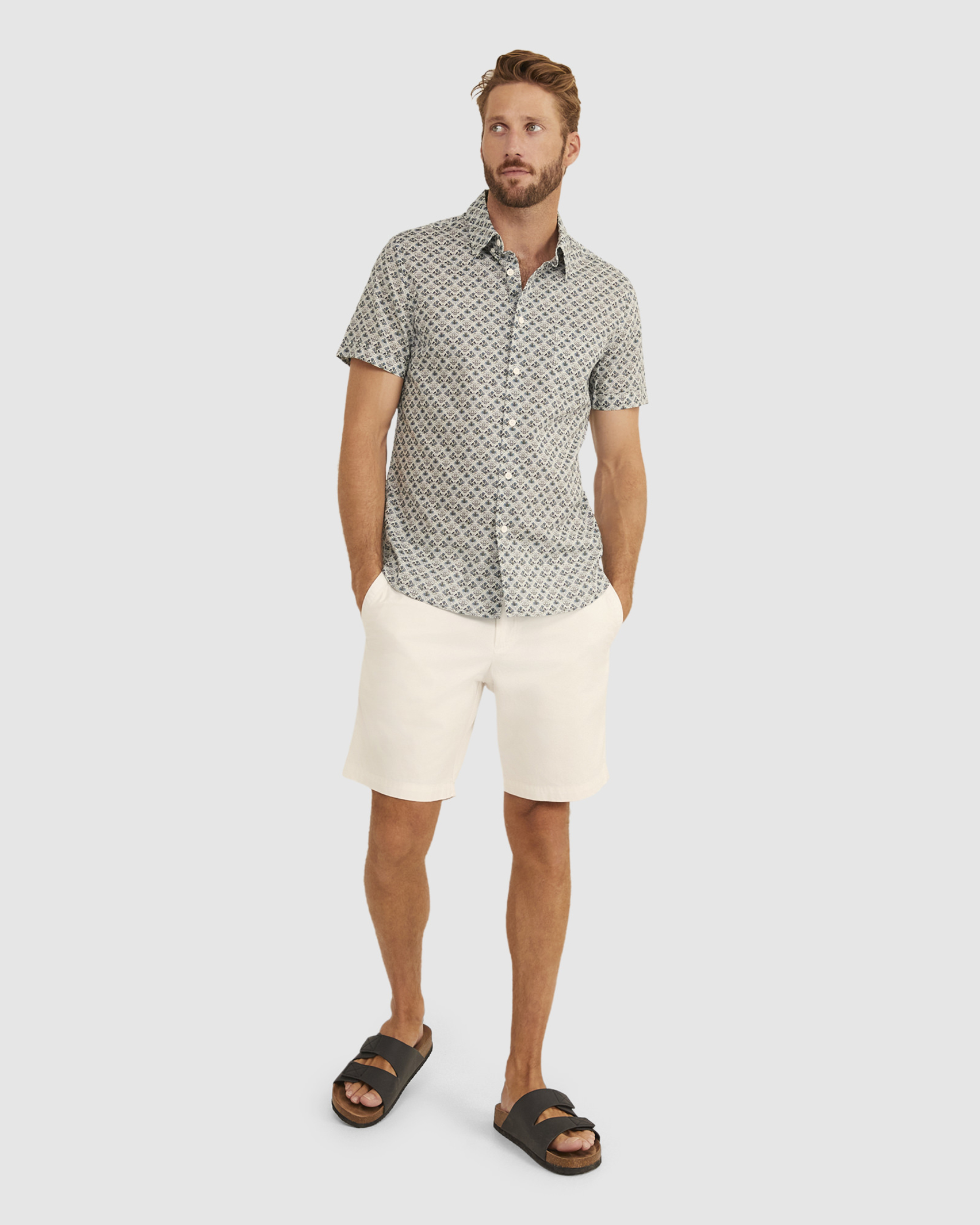 Jax Liberty Short Sleeve Shirt in BLUE MULTI