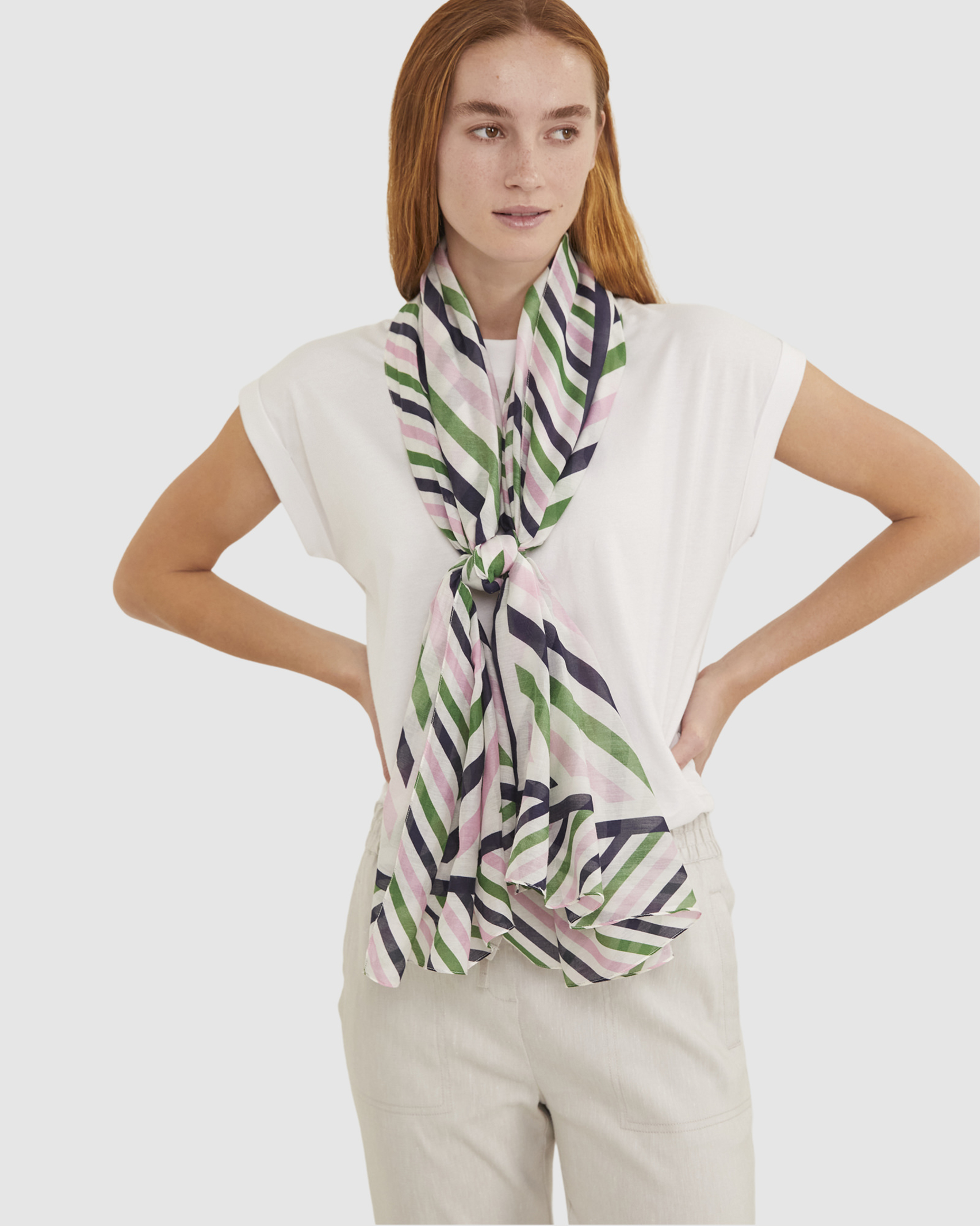 Lexi Cotton Silk Sarong in GREEN