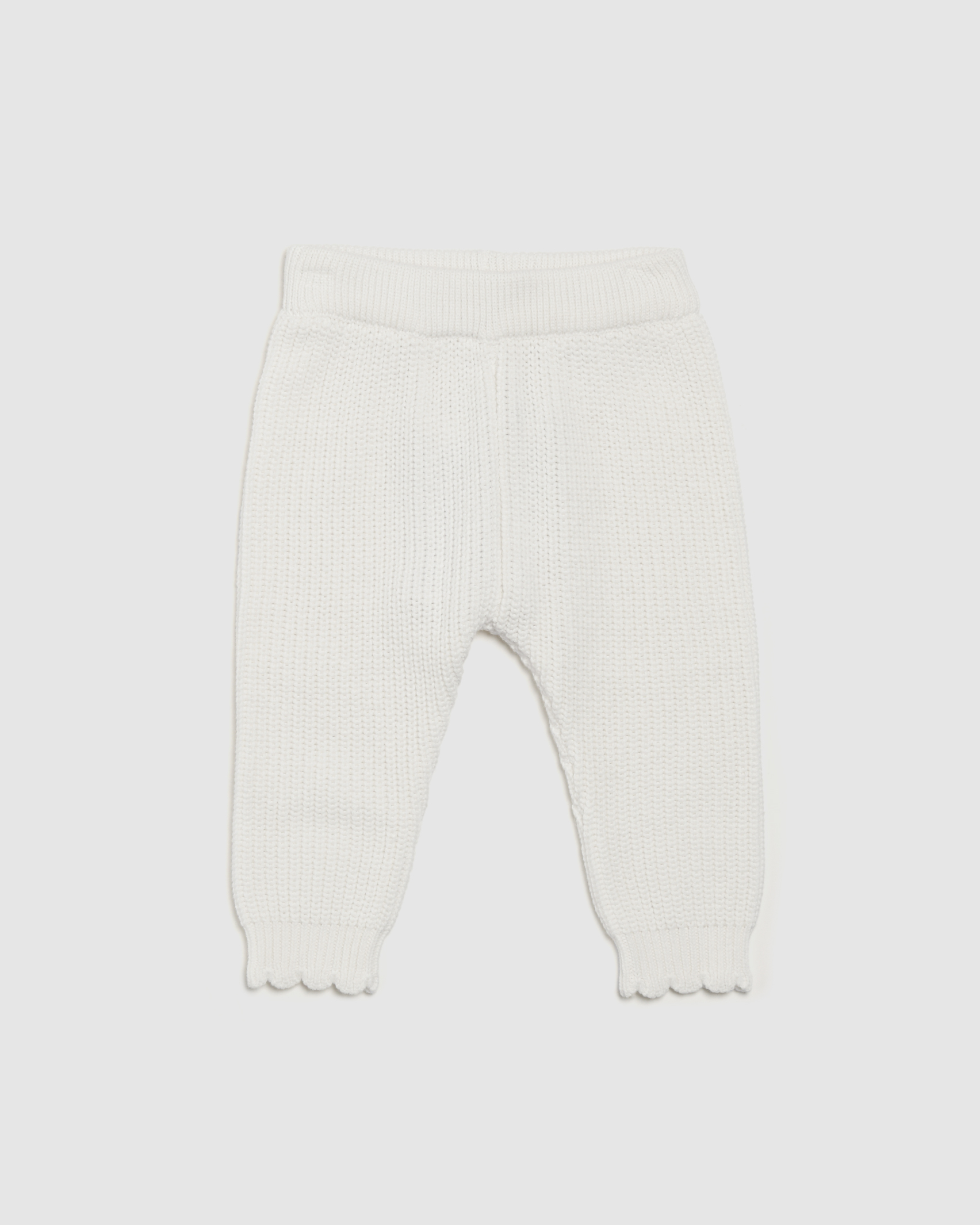 Sally Cotton Knit Baby Legging in IVORY