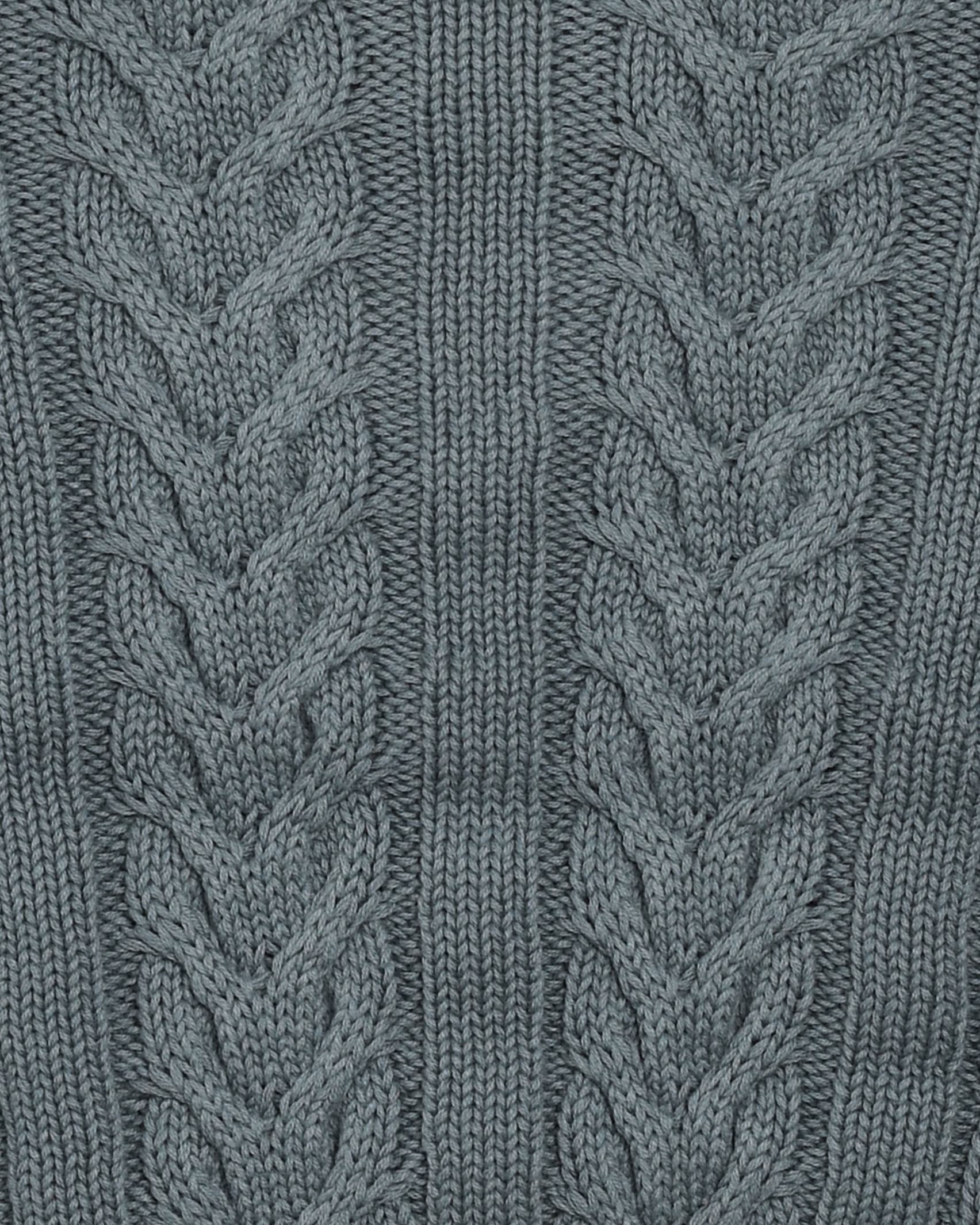 Cory Cable Cotton Knit in AGED BLUE
