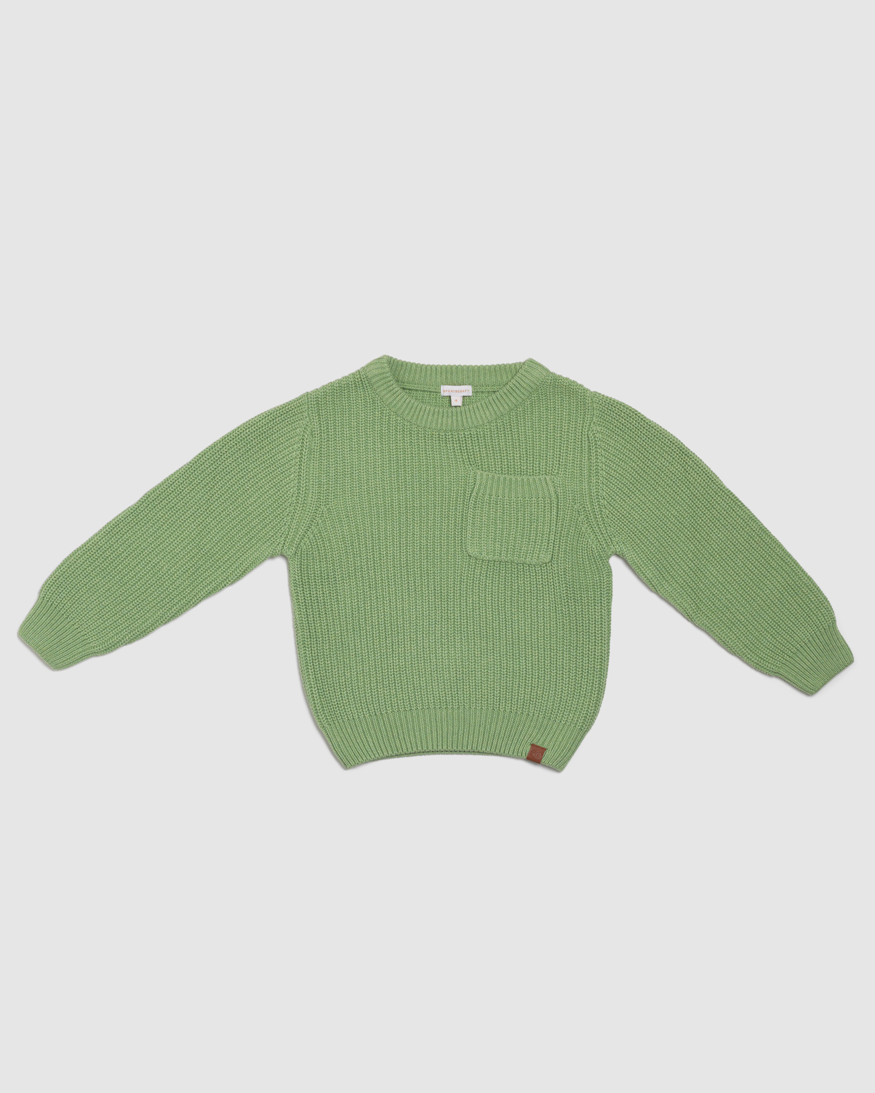 Peter Cotton Pocket Knit in SAGE