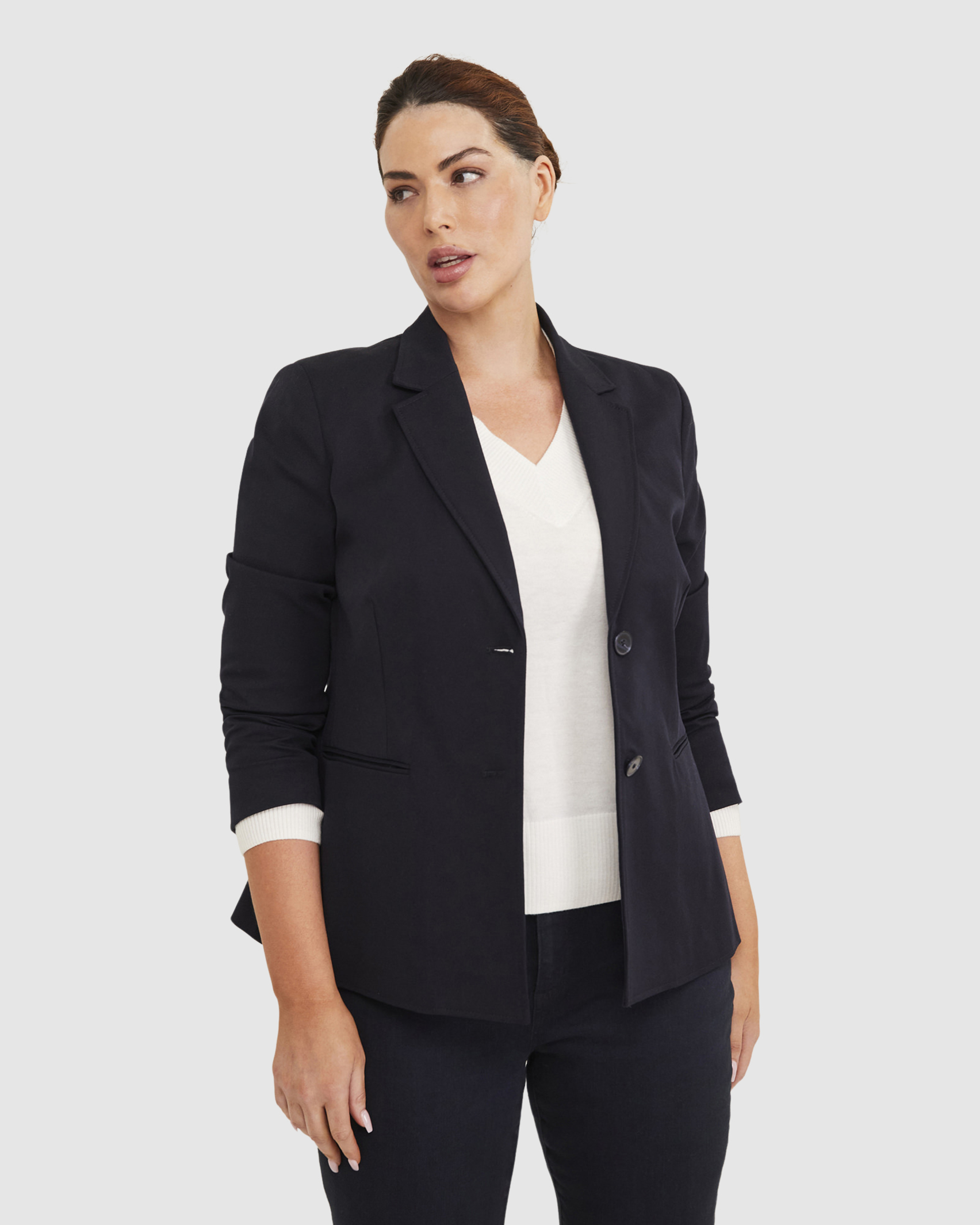 Laurina V-Neck Sweater in IVORY