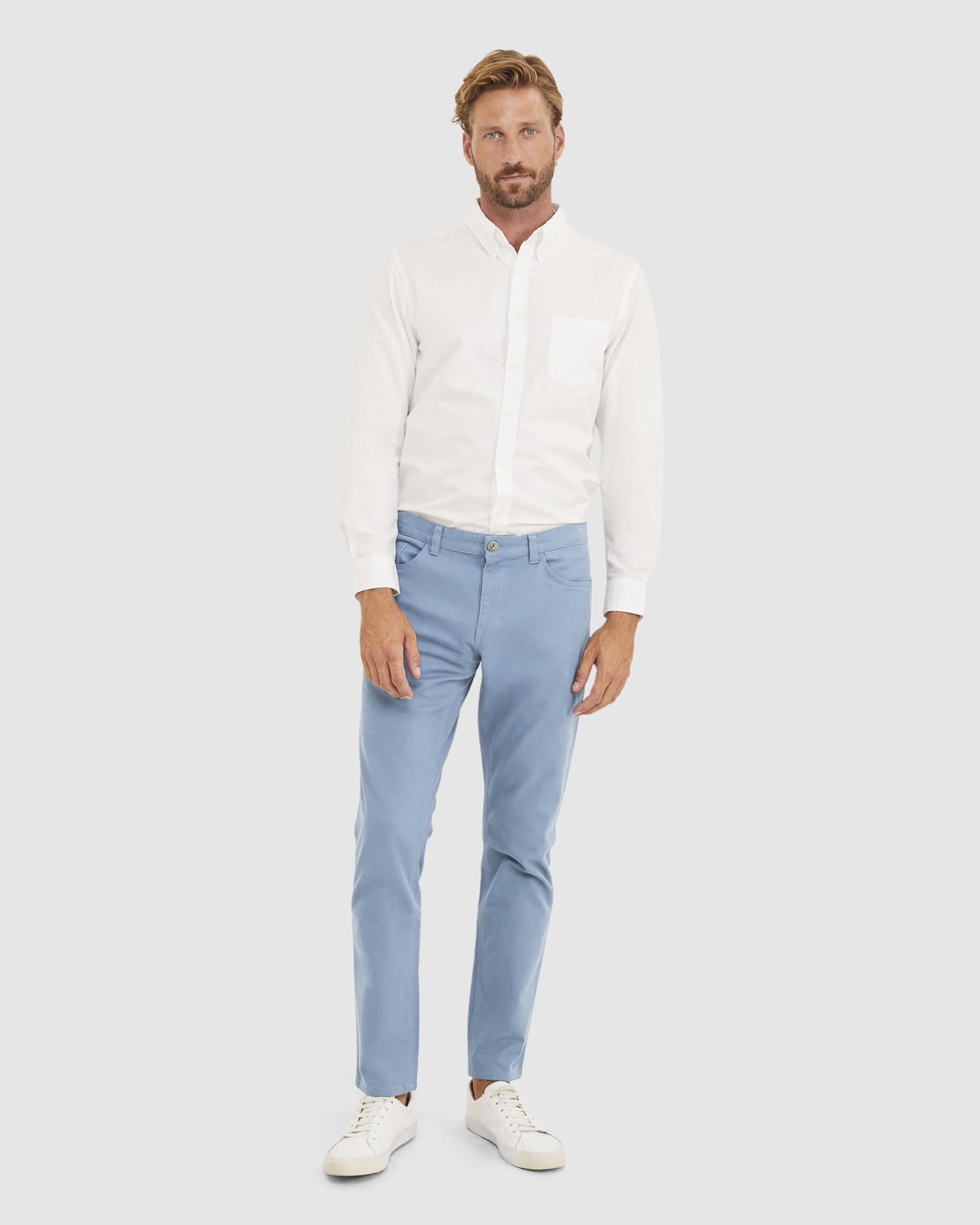 Tapered Bedford Jean in BLUESTONE