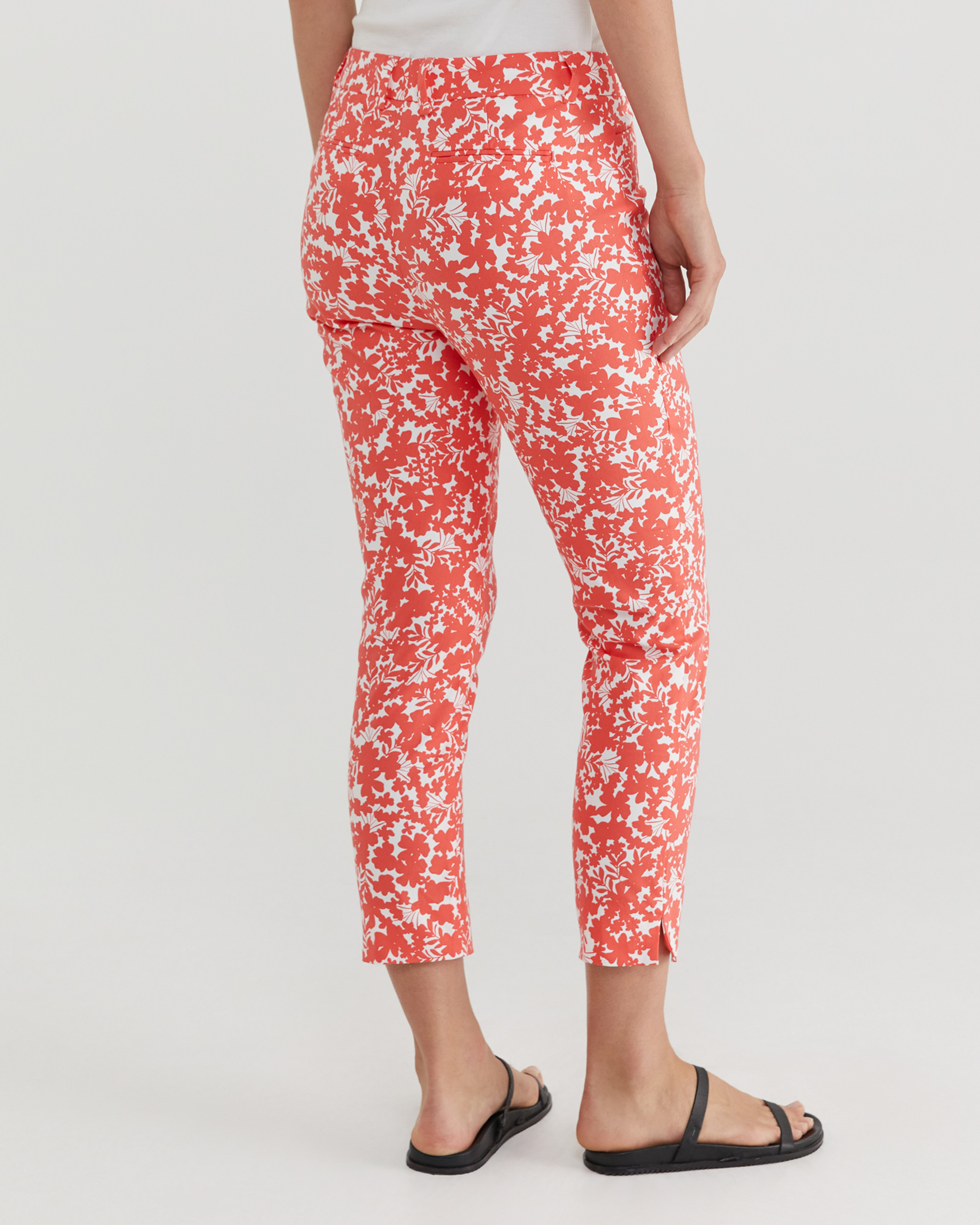 Leoni Pant in ORANGE/WHITE
