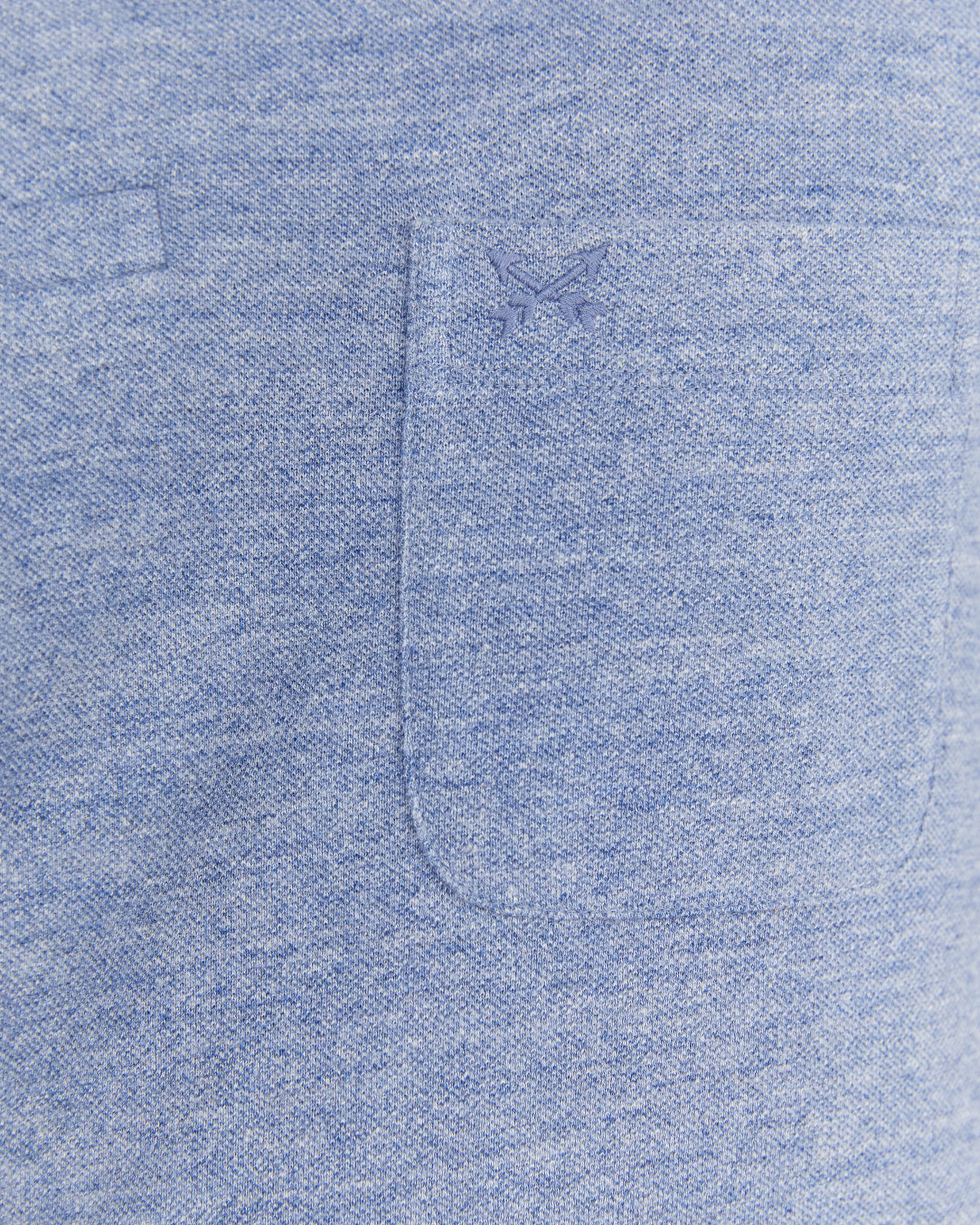 Pique Polo Melange in BLUE MELANGE