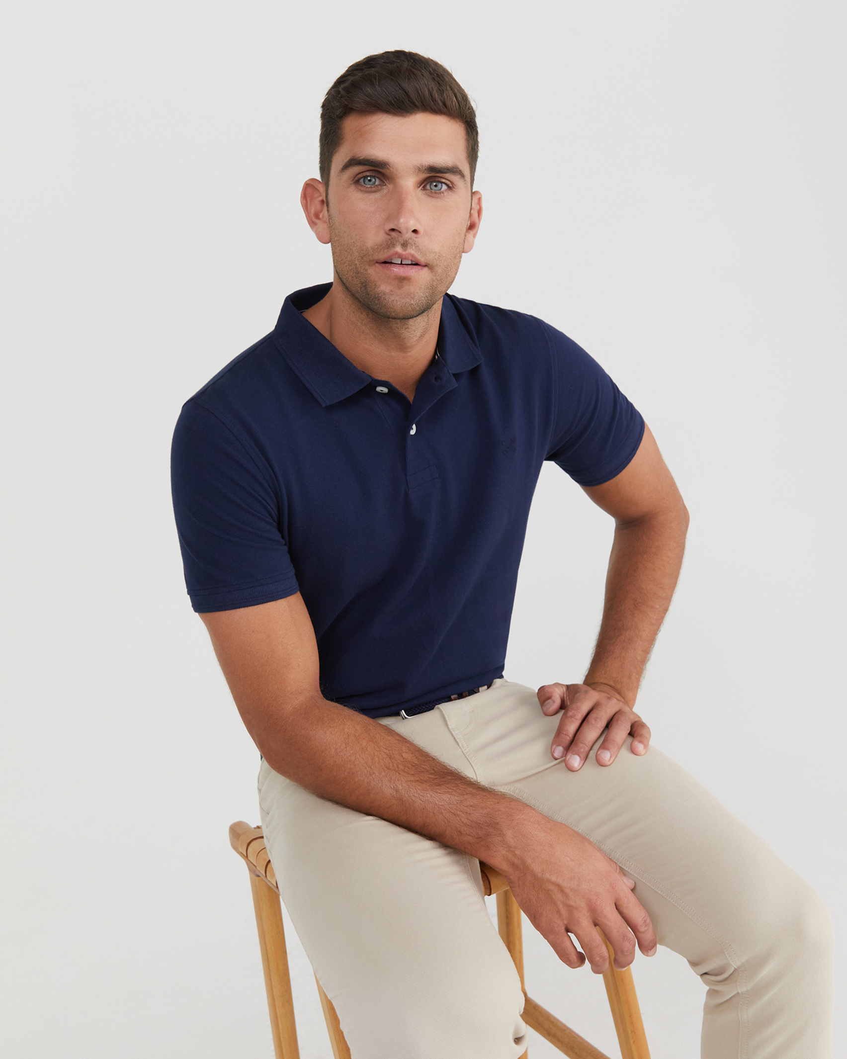 Pique Polo in NAVY