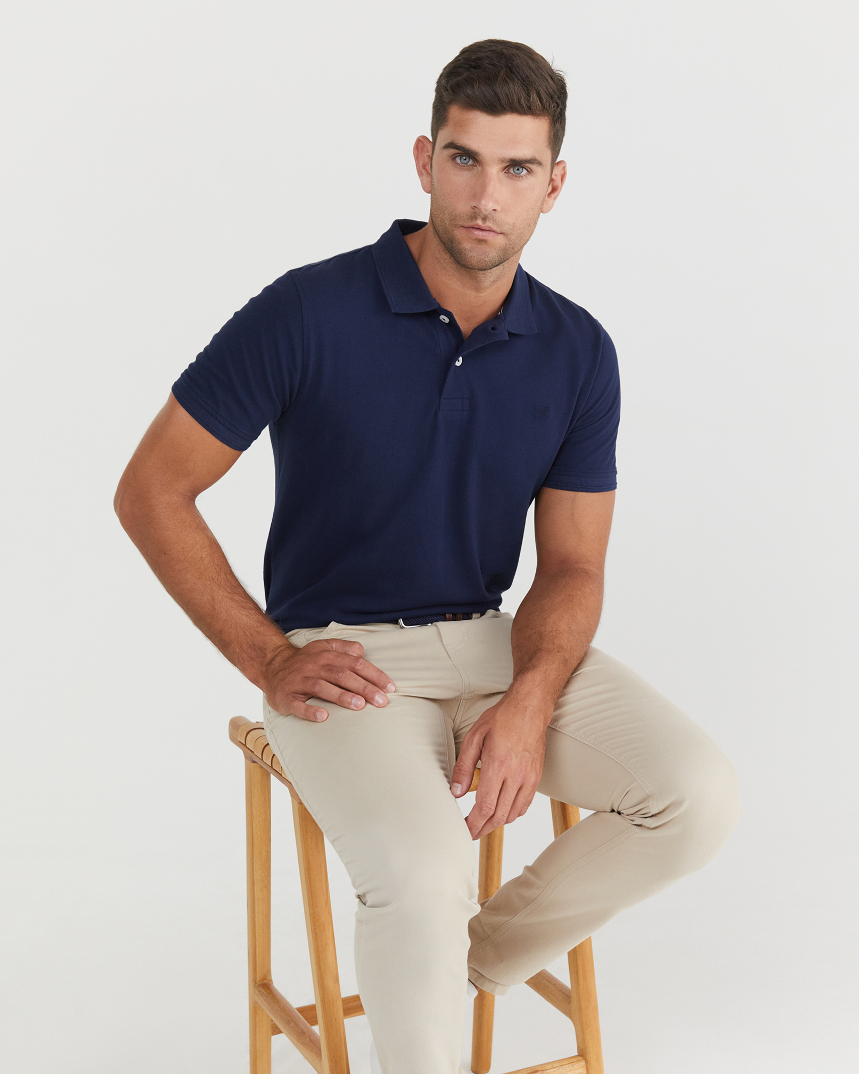Pique Polo in NAVY