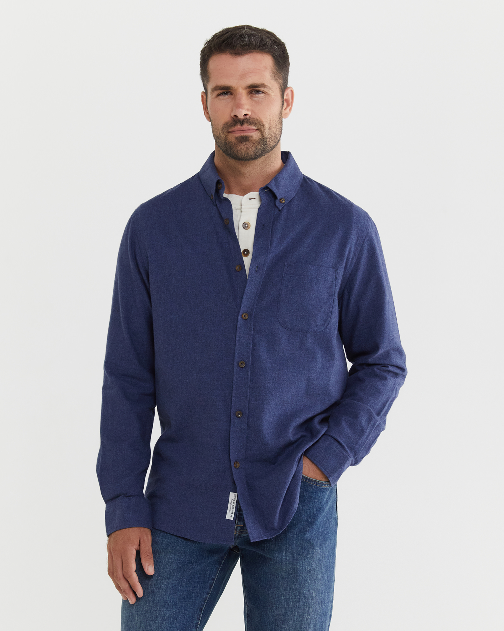 Mclure Long Sleeve Shirt in NAVY