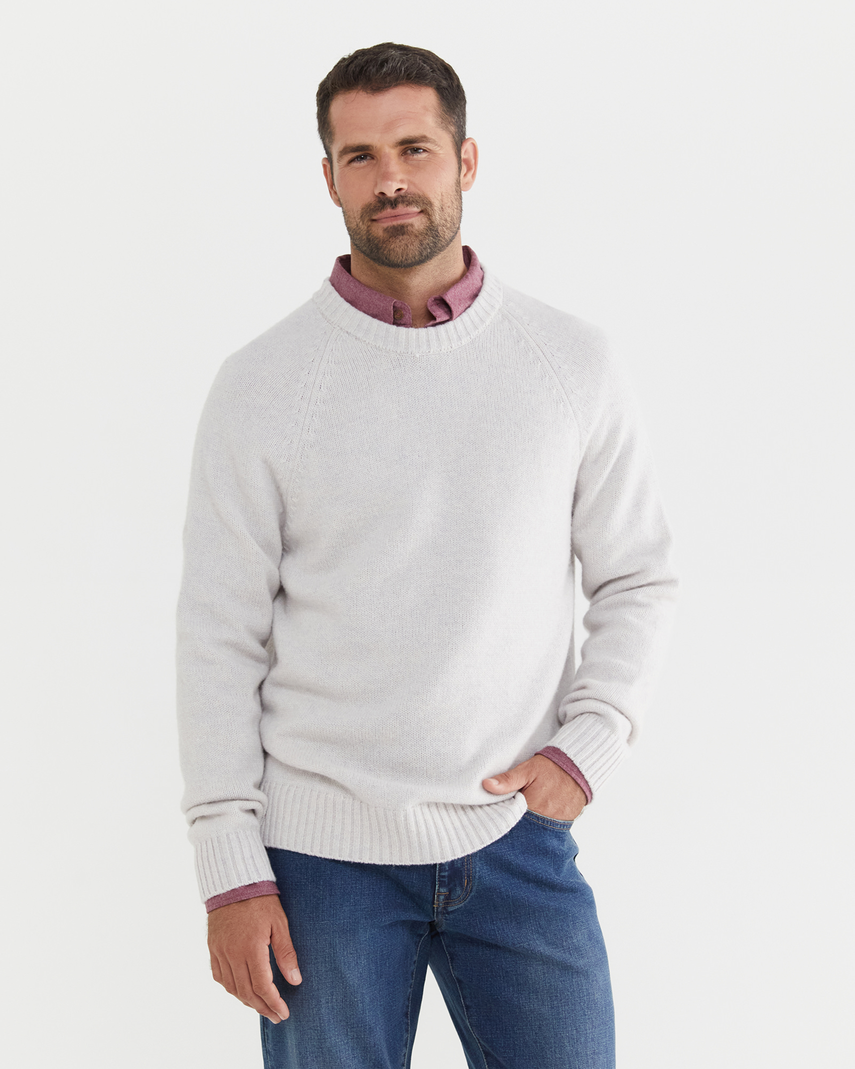Drysdale Crew Neck Knit in OATMEAL