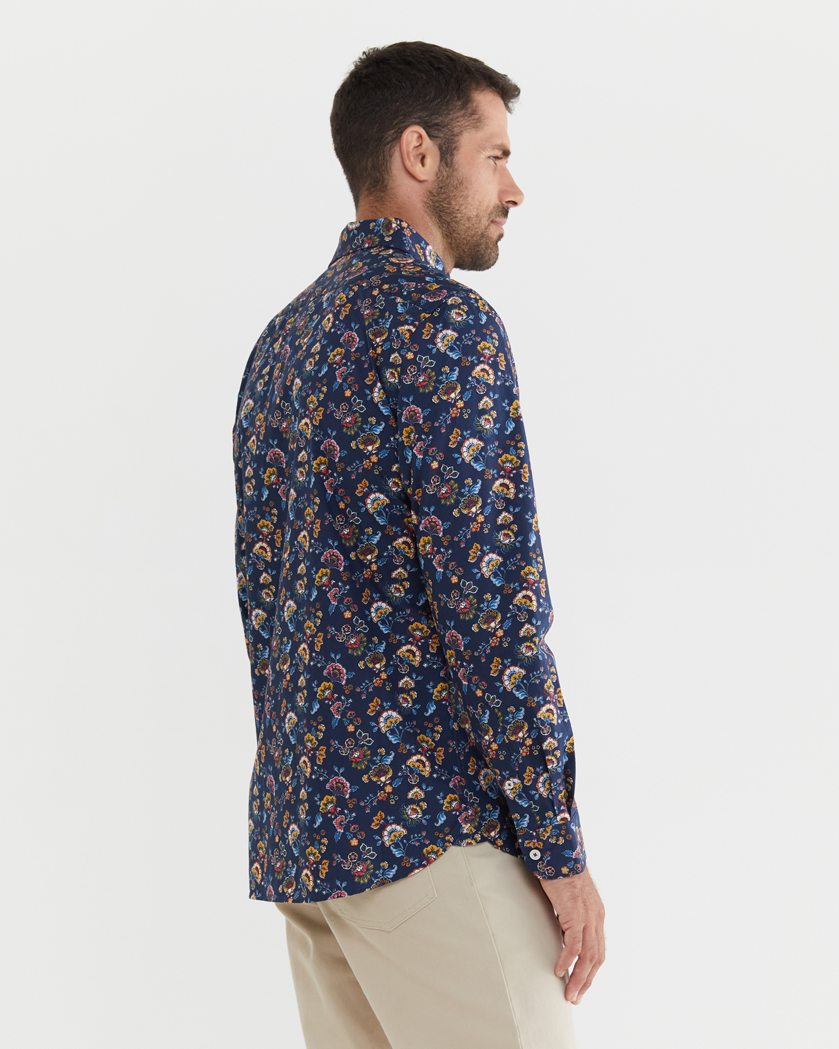 Keane Tapered Shirt in NAVY