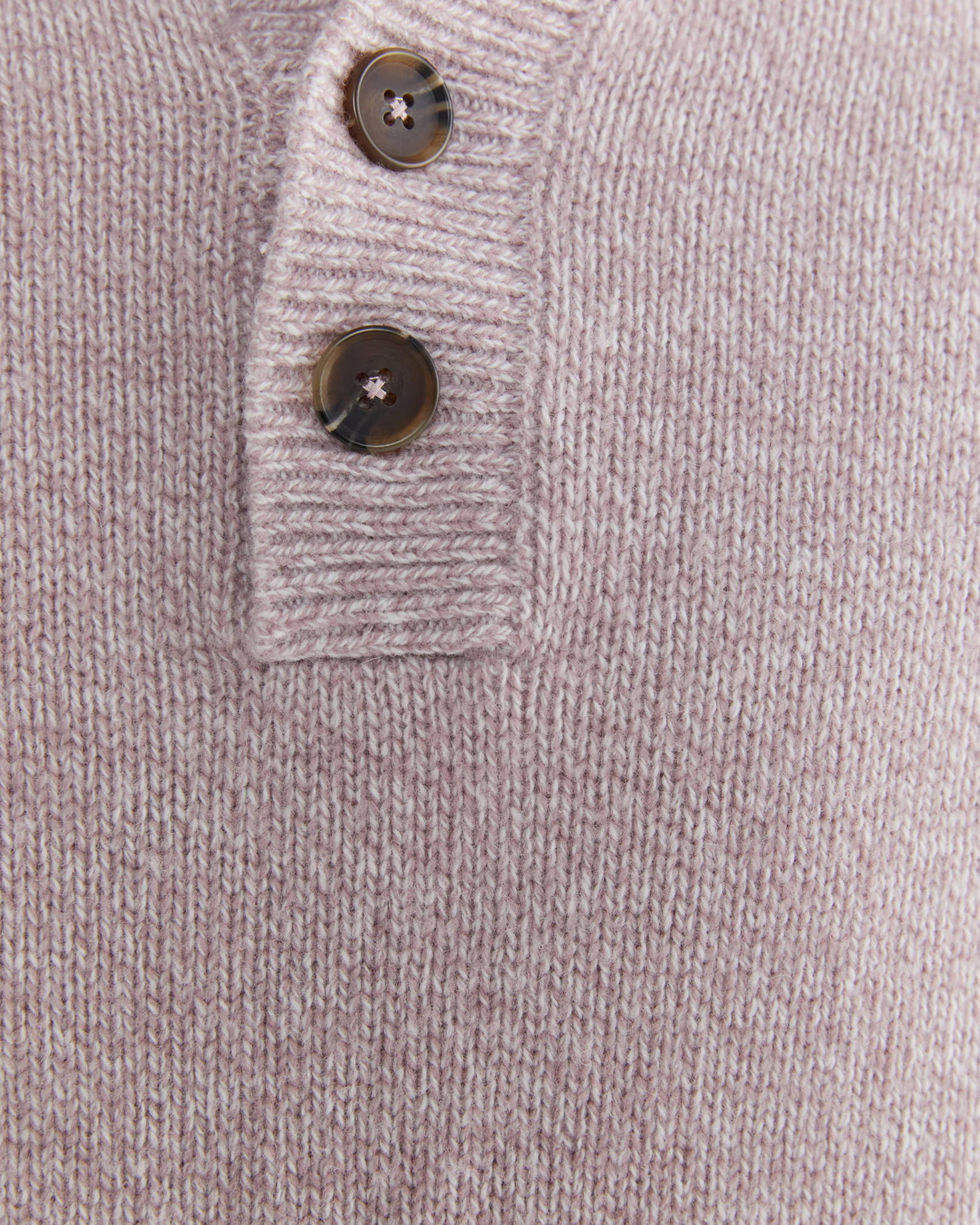 Drysdale Quarter Button Knit in HEATHER