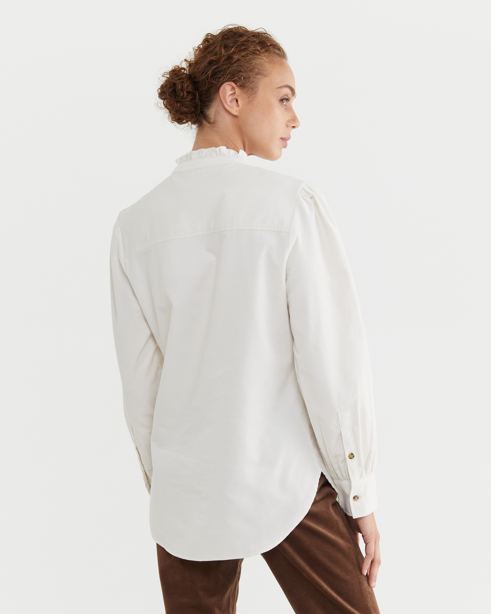 Vita Frill Cord Shirt in WINTER WHITE
