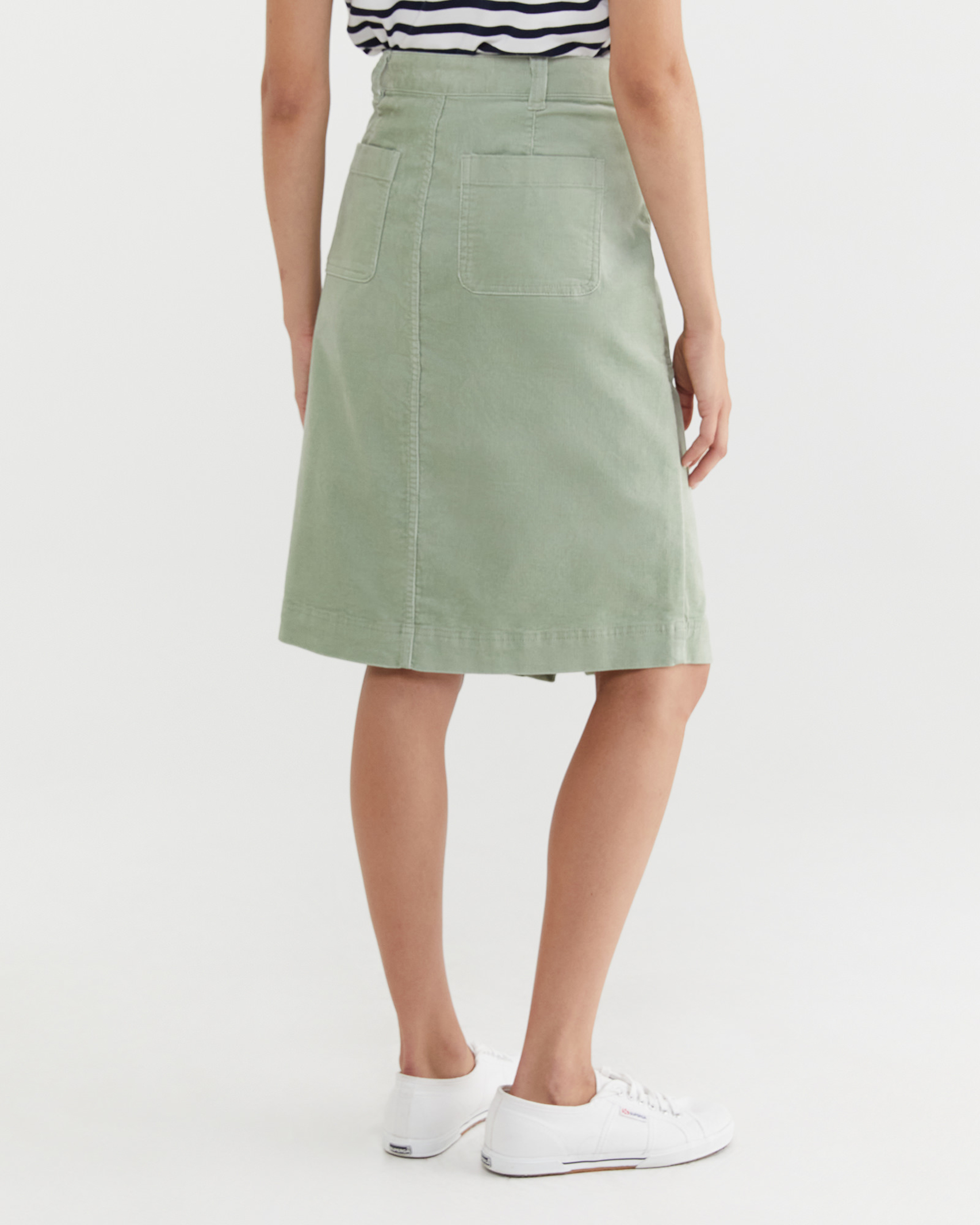 Cleo Cord Skirt in SAGE