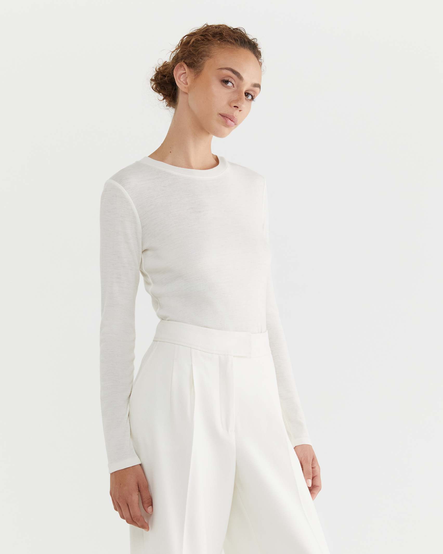 Addison Baby Wool Top in IVORY