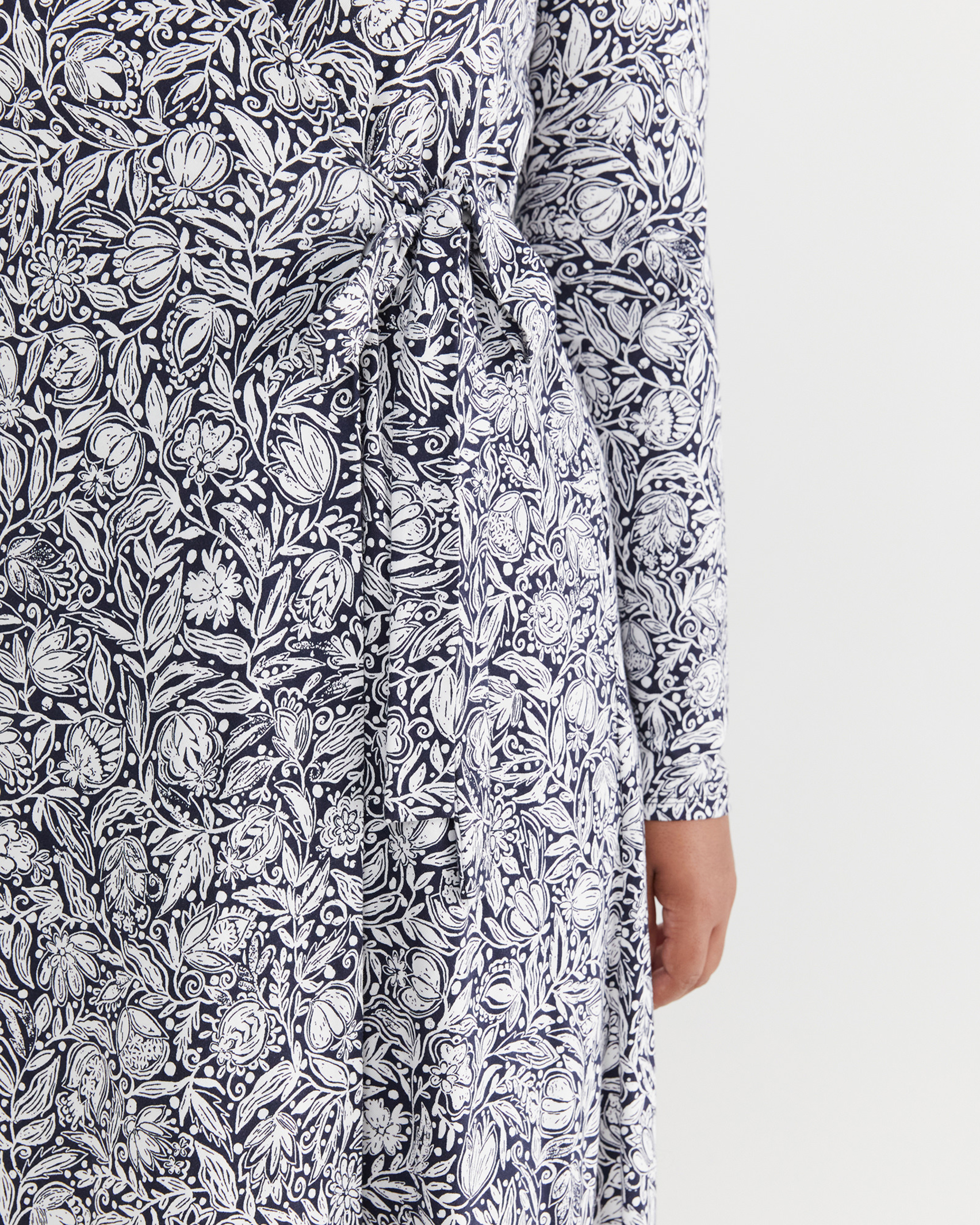 Malin Wrap Dress in NAVY MULTI