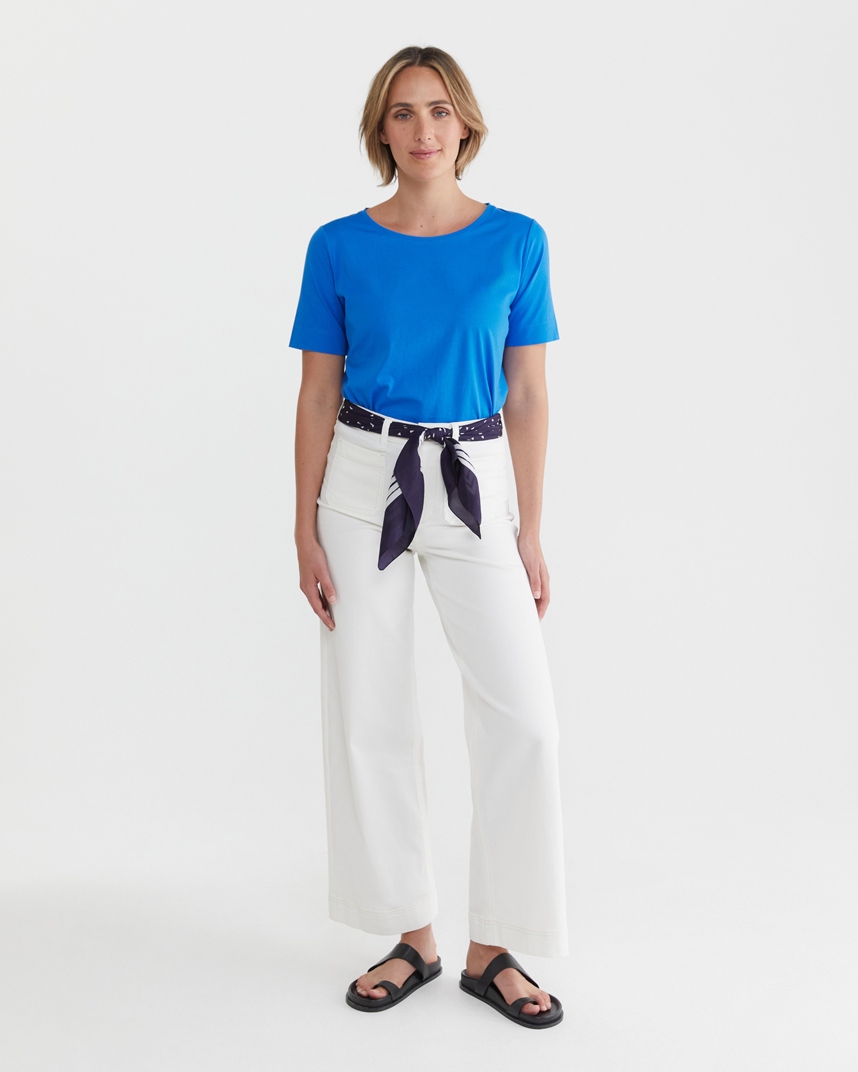 Cotton Short Sleeve Tee in REGATTA