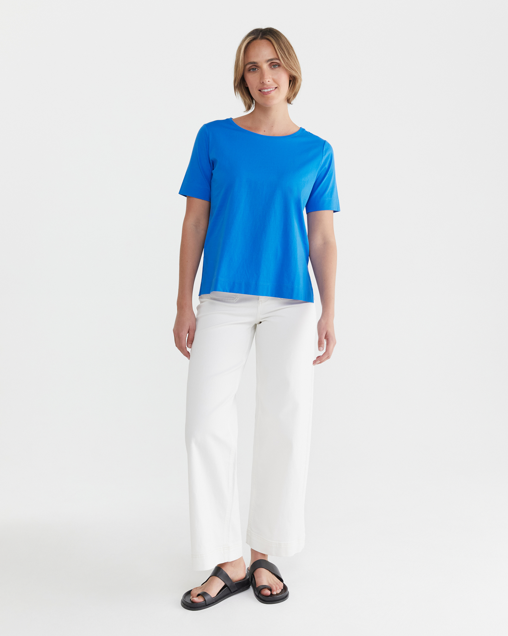 Cotton Short Sleeve Tee in REGATTA