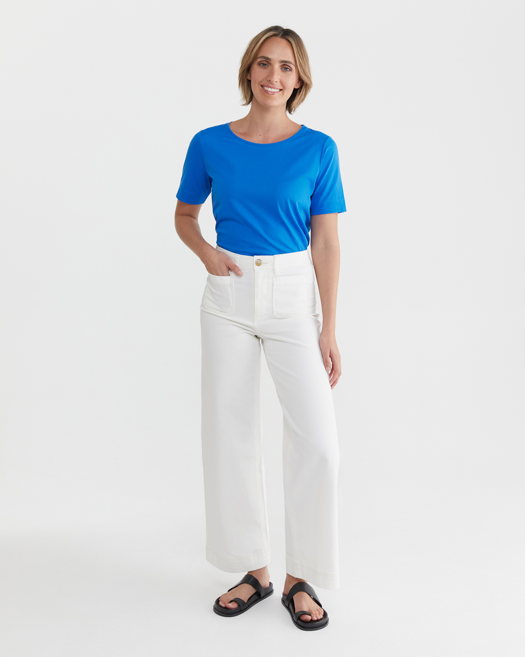 Cotton Short Sleeve Tee in REGATTA