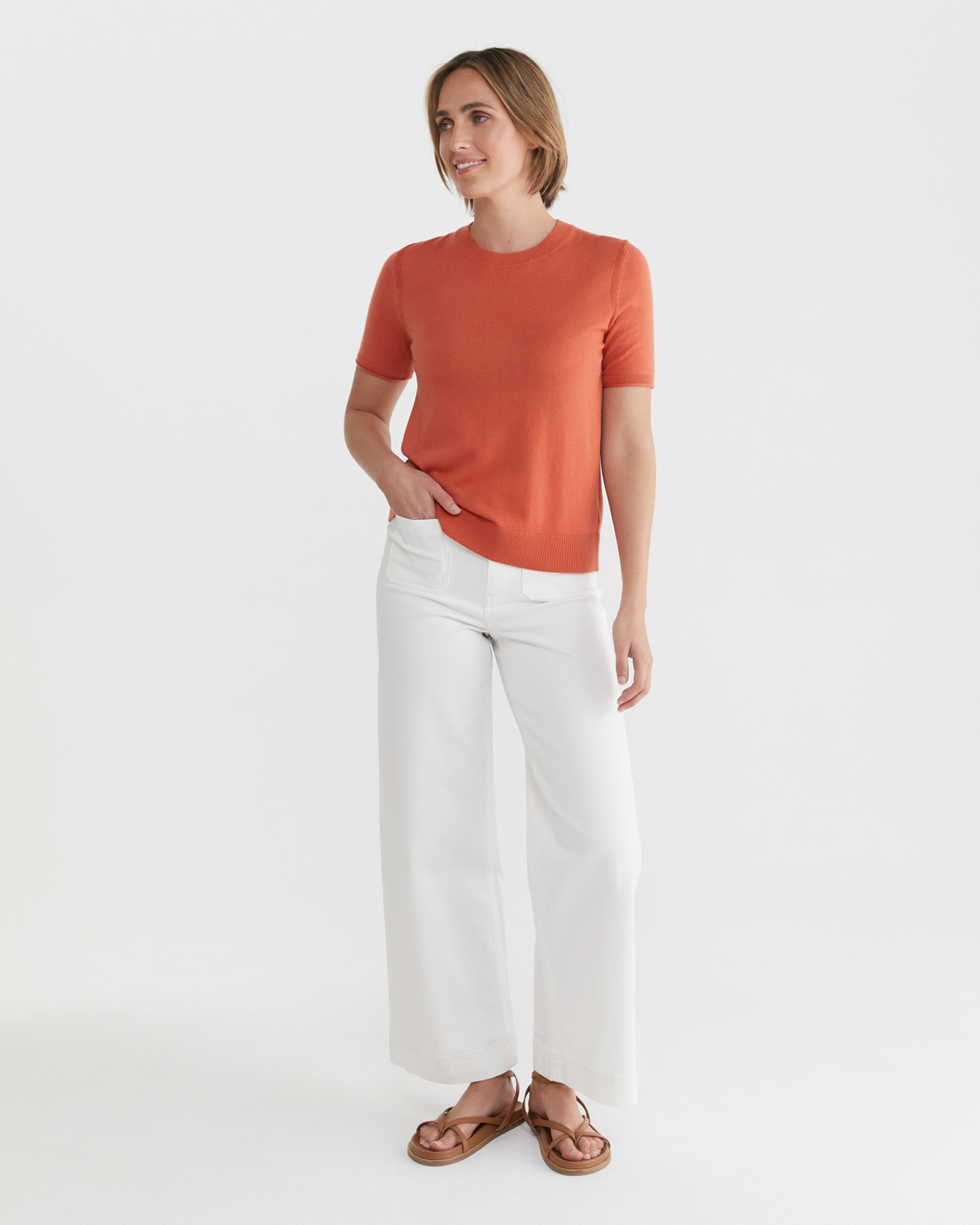 Laurina Knit Tee in TERRACOTTA