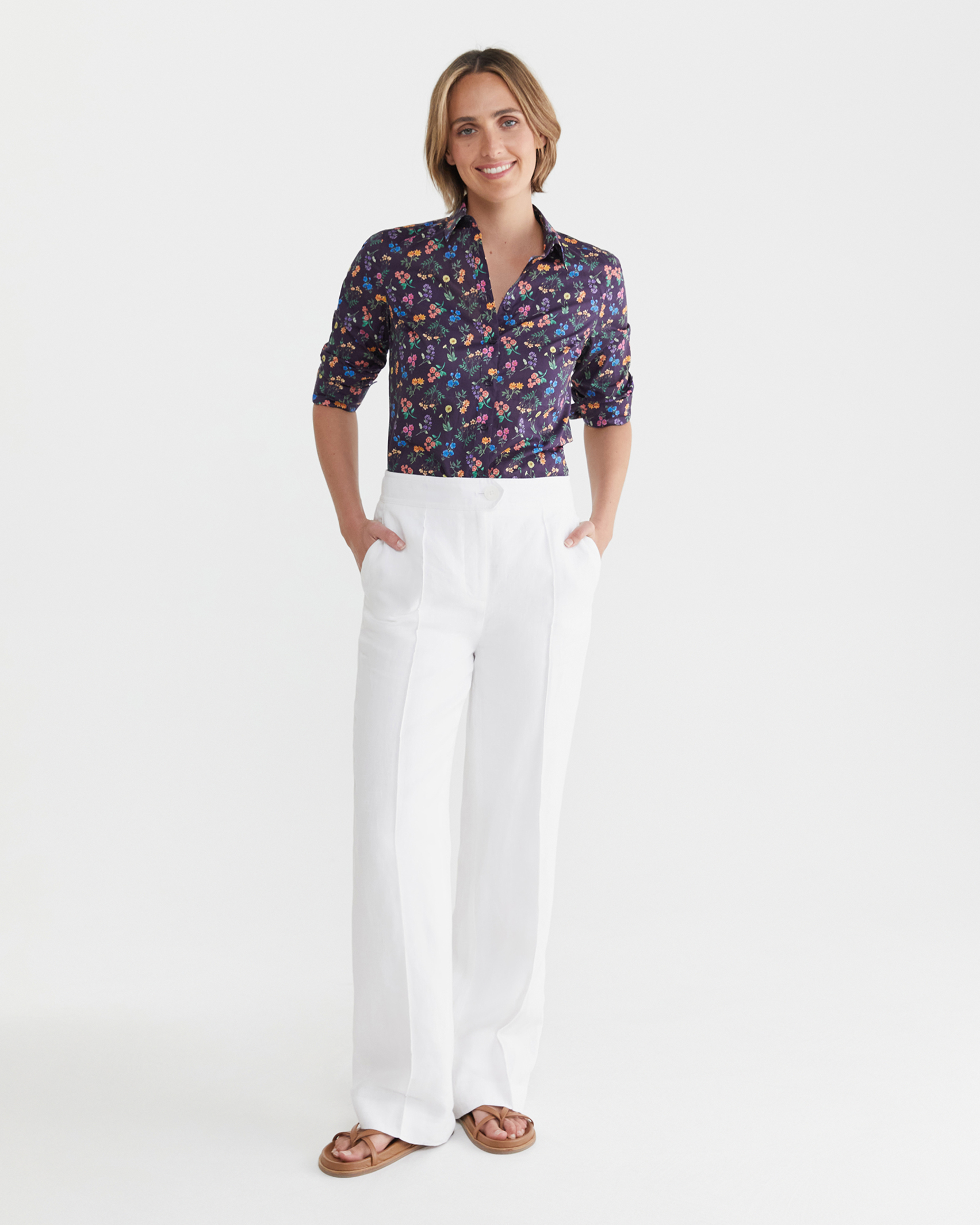 Annie Liberty Shirt in NAVY MULTI